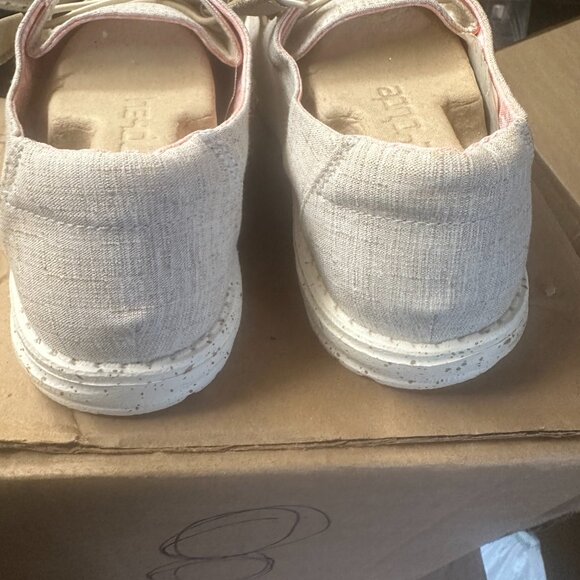 HEY DUDE WENDY CHAMBRAY WHITE NUT 9 - Picture 4 of 5